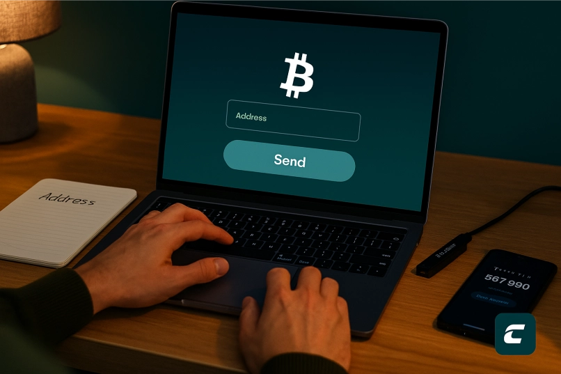 Підготовка до переказу біткоїна