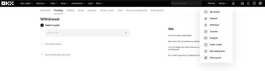 Пошаговая инструкция перевода биткоина с биржи OKX