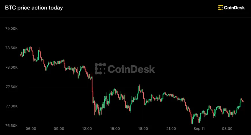 Bitcoin впав нижче $77,000 через інфляцію