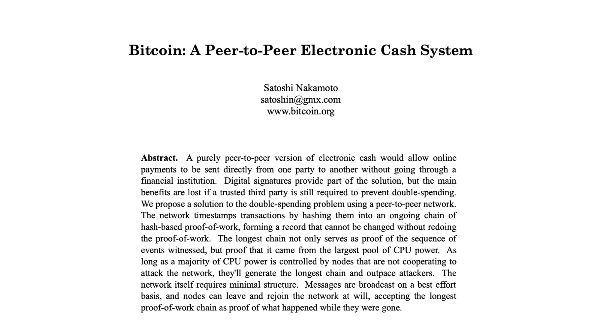 Whitepaper Біткоїна