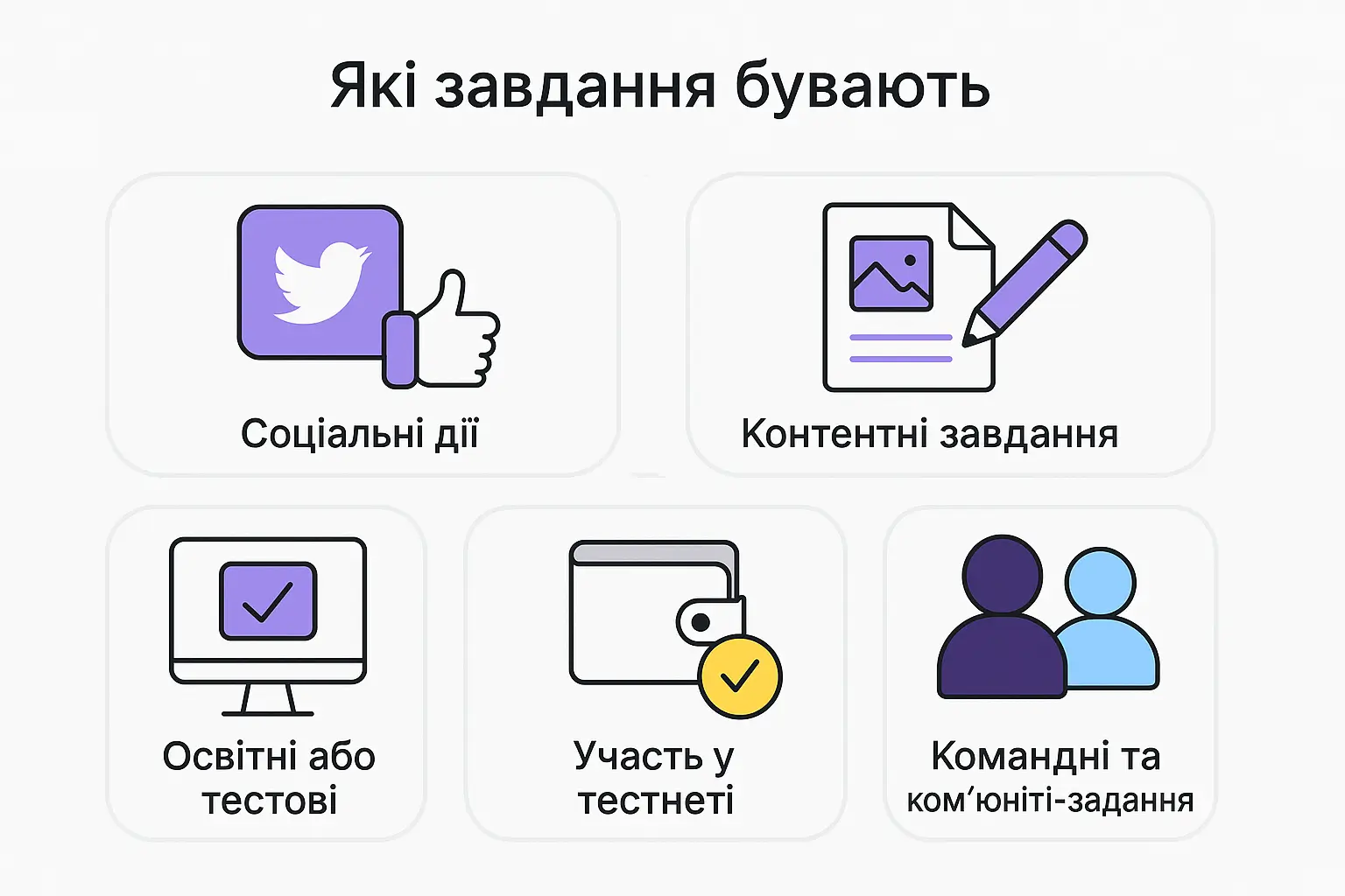 Які завдання бувають
