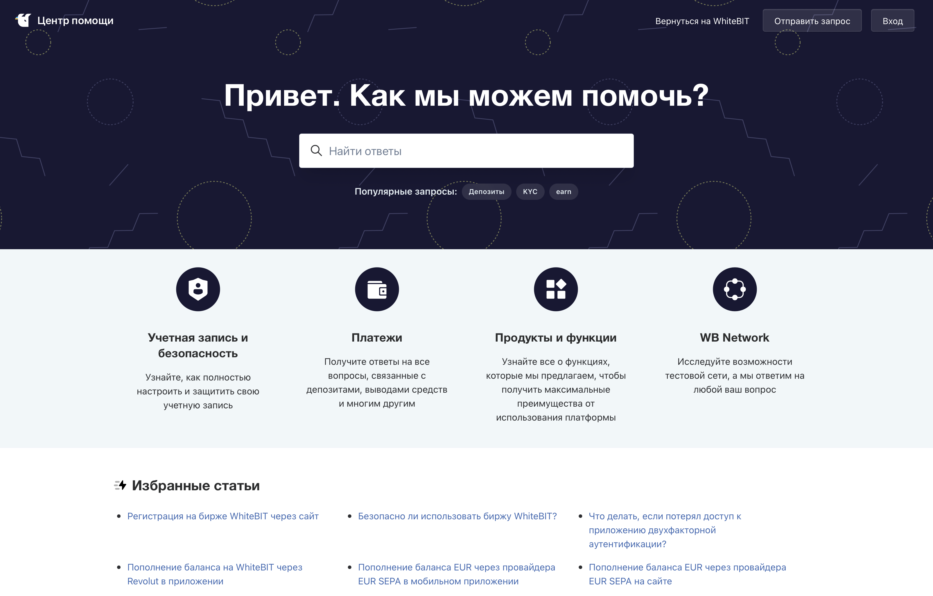 Служба поддержки WhiteBIT